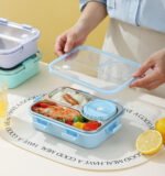 Pastel Lunchbox with 3 Compartments : For Kids and Teenagers - Image 2