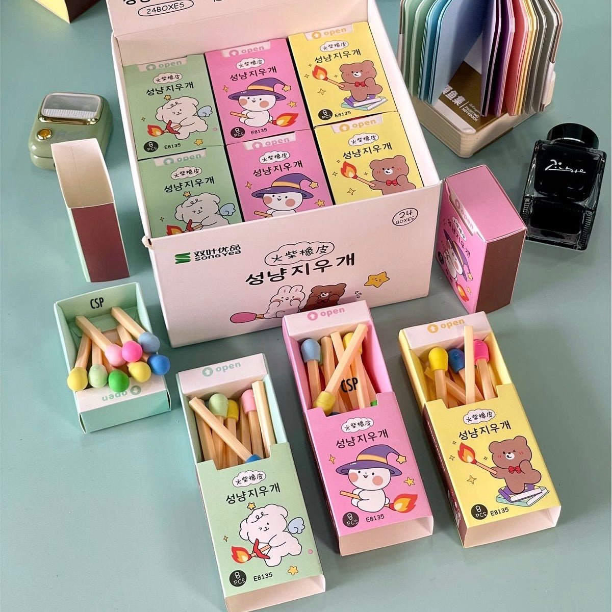 19985A7E-2DAC-44C3-A8F6-ABE9BE8B72B8.jpg Matchsticks - Cute Trendy Erasers - Image 1
