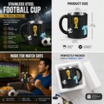 3D Football Mug | Resin Art - Stainless Steel - Image 2