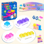 Gummy Blocks - 40pcs | Montessori, Sensory, Squishy and Stretchable - Image 4