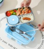 Pastel Lunchbox with 3 Compartments : For Kids and Teenagers - Image 4
