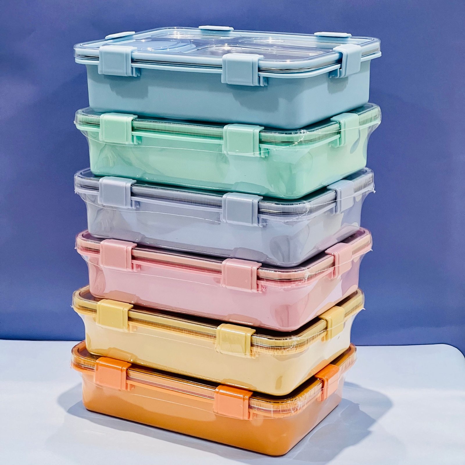 77B0AE47-D6D2-4E3B-8E21-2504D4FBC16B.jpg Pastel Lunchbox with 4 Compartments : Best for Adults and Teenagers - Image 1