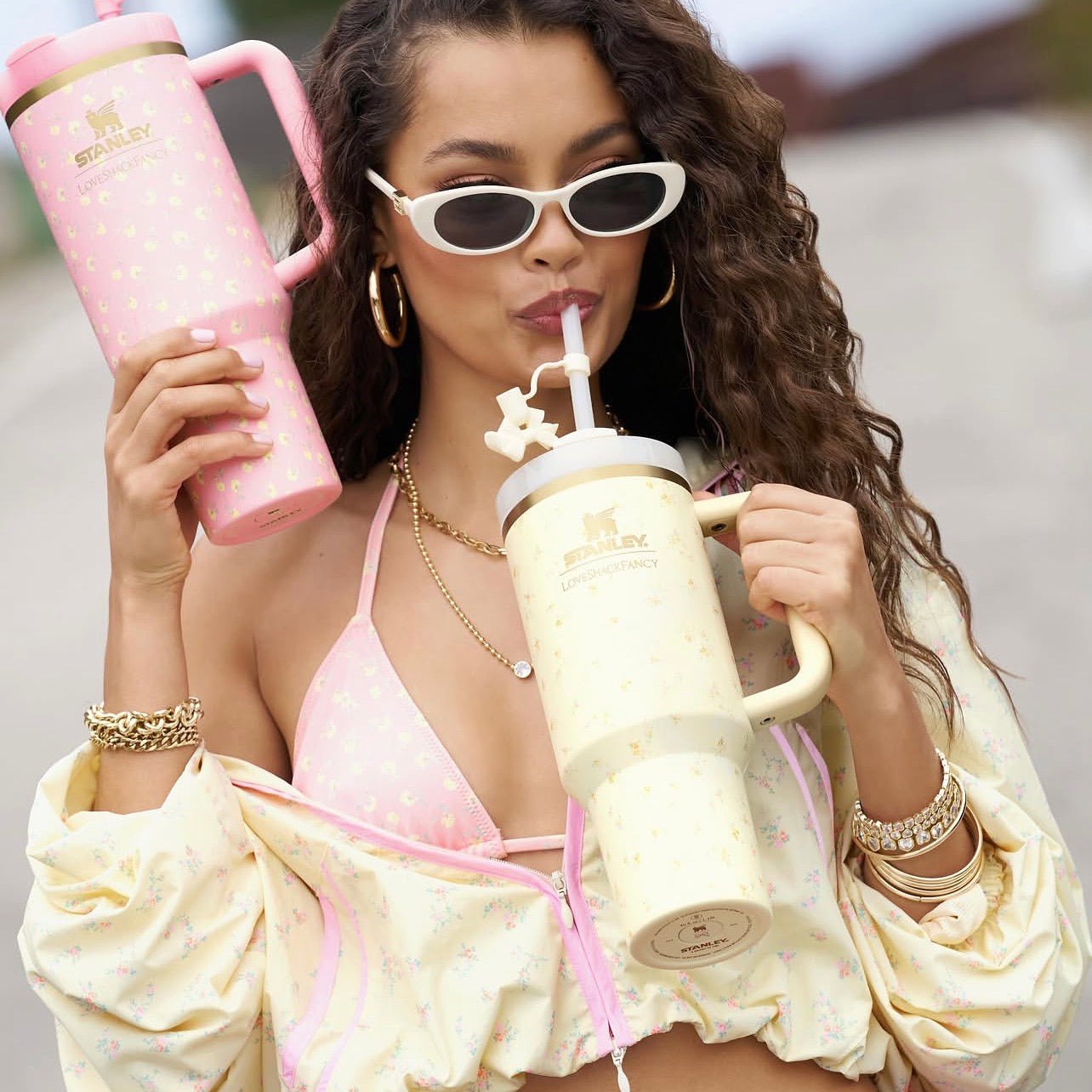 8D6E85CA-6CE7-45C0-9BA9-9CD4D32E48DA.jpg Stanley x LoveShackFancy - The Quencher H2.0 Flowstate Tumbler - Image 1