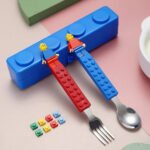 Building Blocks - Stainless Steel Spoon and Fork Set - Image 2