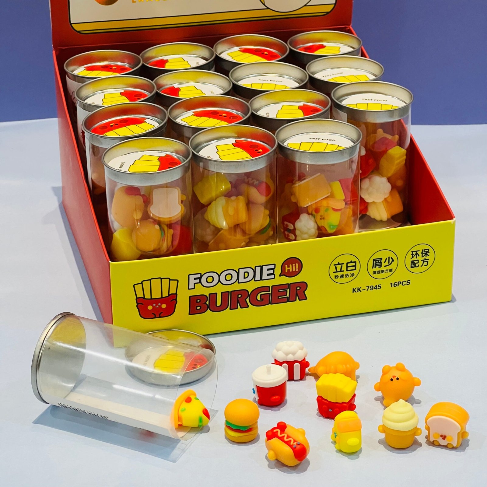 C5483F59-2A42-4638-BB4F-5DBD286C3B95.jpg 3D Burger Erasers - 12pcs - Image 1