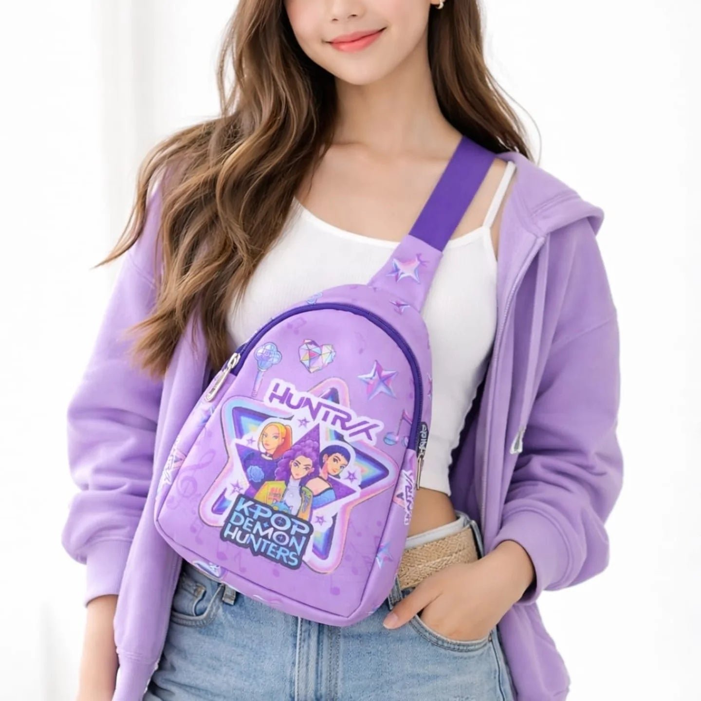 D29069A1-8ACB-4325-B2A2-0AFD78A837CF.jpg K-Pop - Huntrix Sling Bag - Image 1