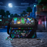 Smiggle x Minecraft Black - Double Decker Lunch Bag