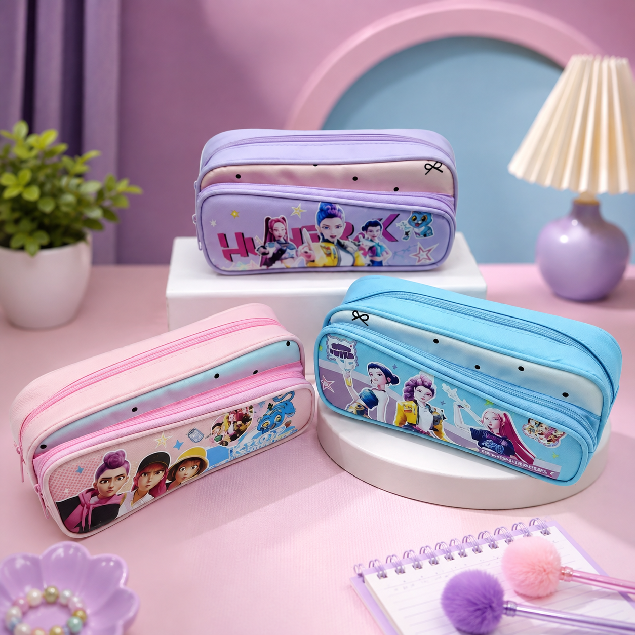 rn-image_picker_lib_temp_09ce9686-1806-46d9-82a3-089ea019f0bd.png K-Pop Double-Zipper Pencil Pouch - Image 1